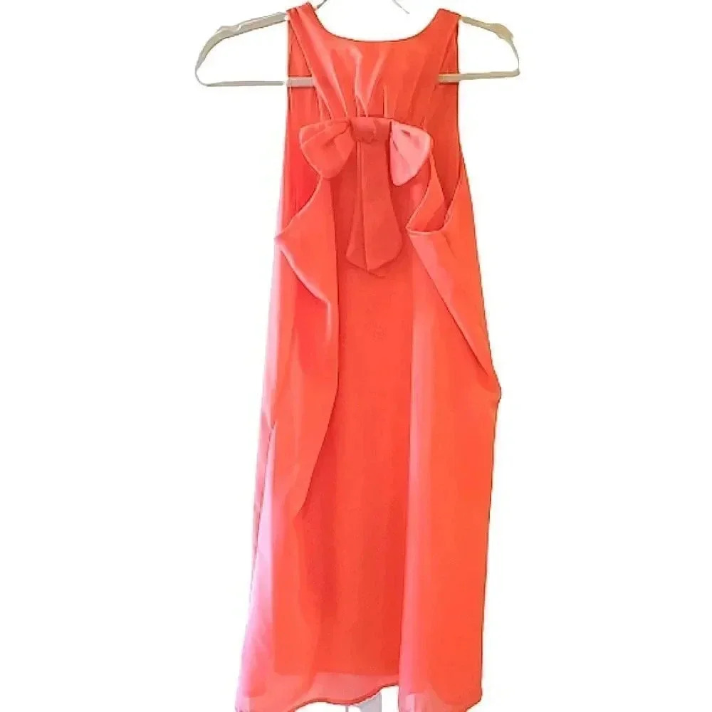 X&Z coral sleeveless shift dress with back bow detail Size Small